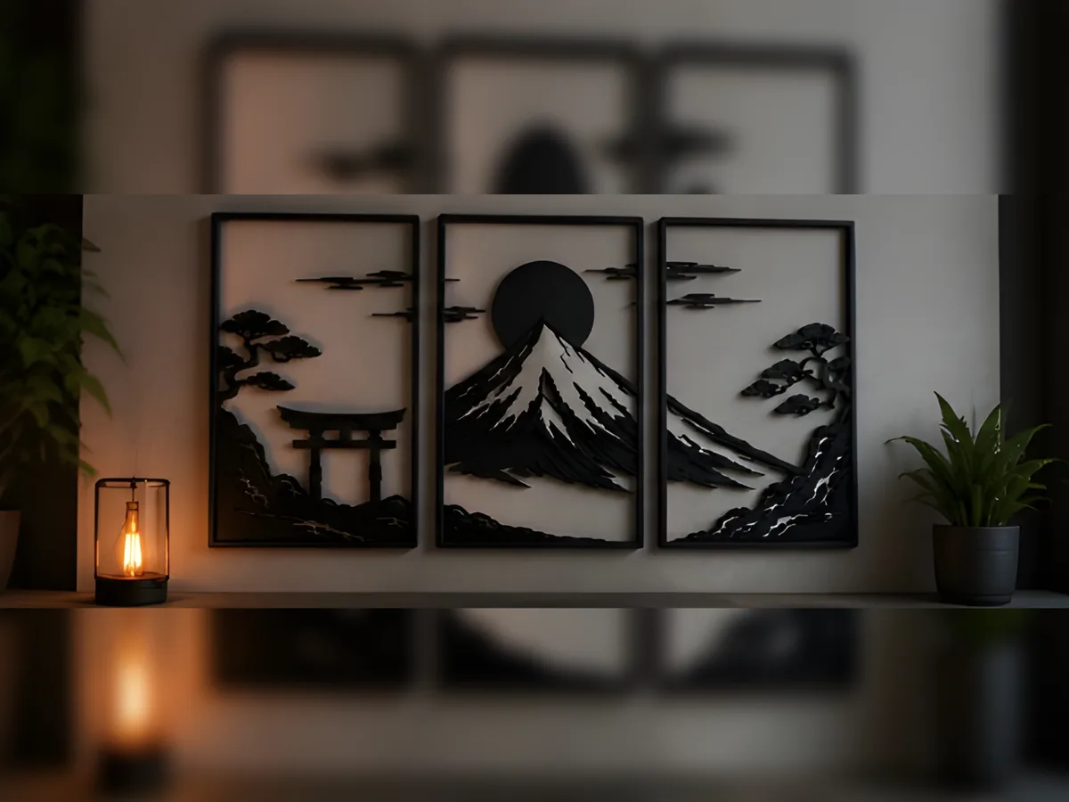 Cuadro de montaña japonesa