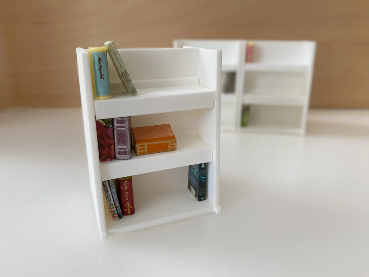 Biblioteca de dos caras en miniatura