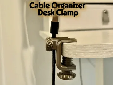 Pasacables con morsa para el escritorio