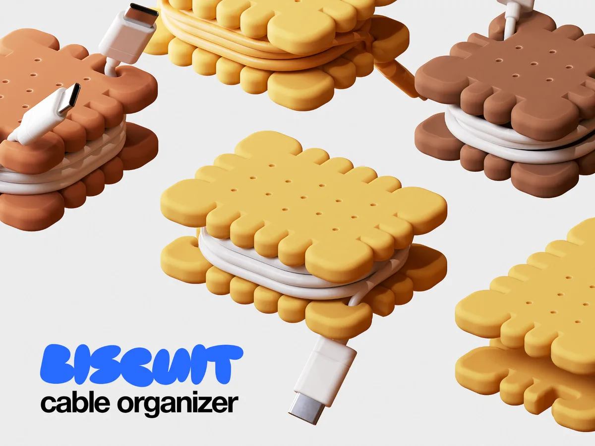 Sujetacables con forma de galletita