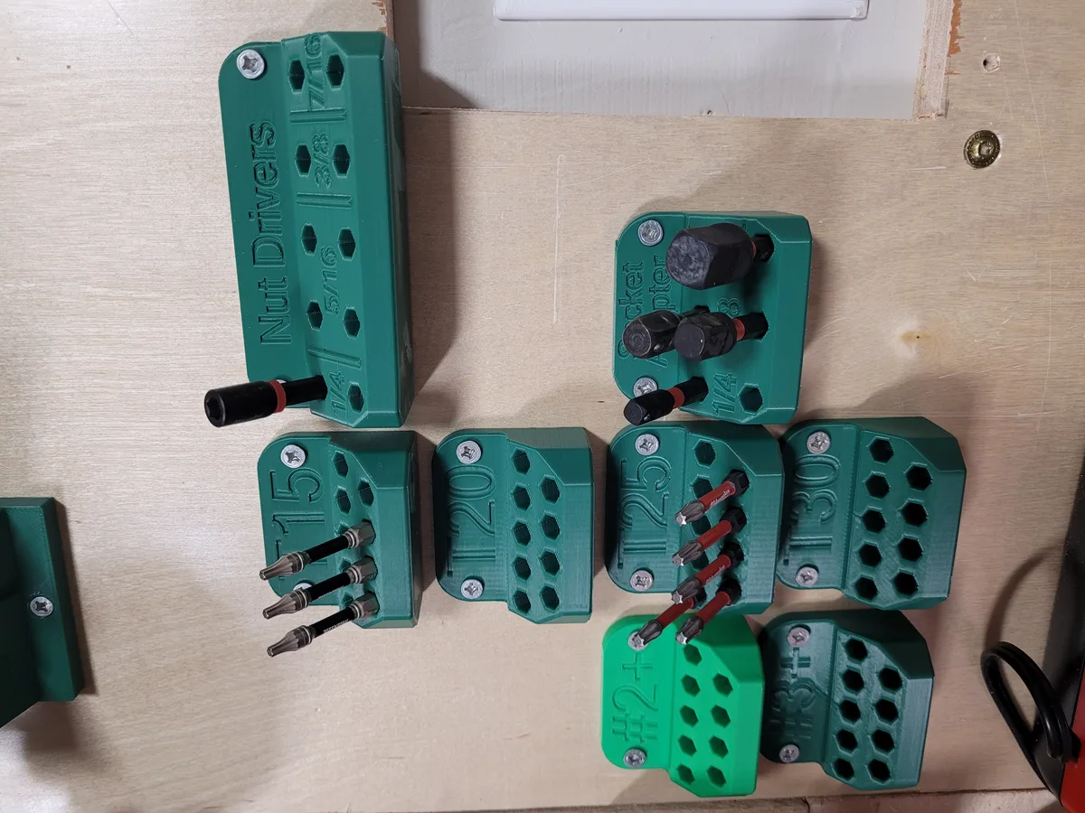 Soporte de pared para puntas de atornillar