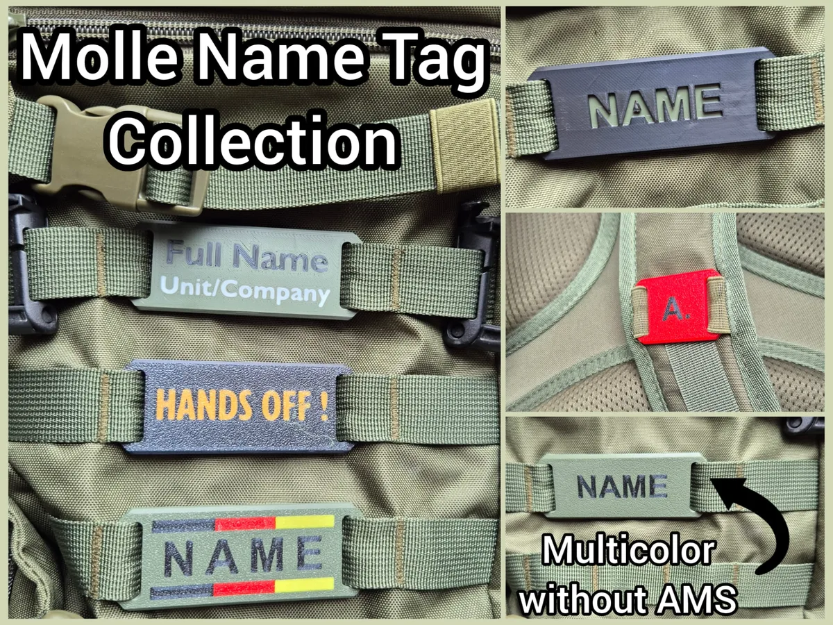 Etiquetas de nombre para mochila táctica