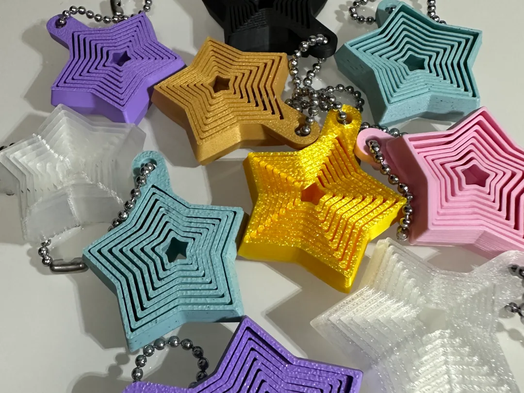 Llavero antiestrés con forma de estrella