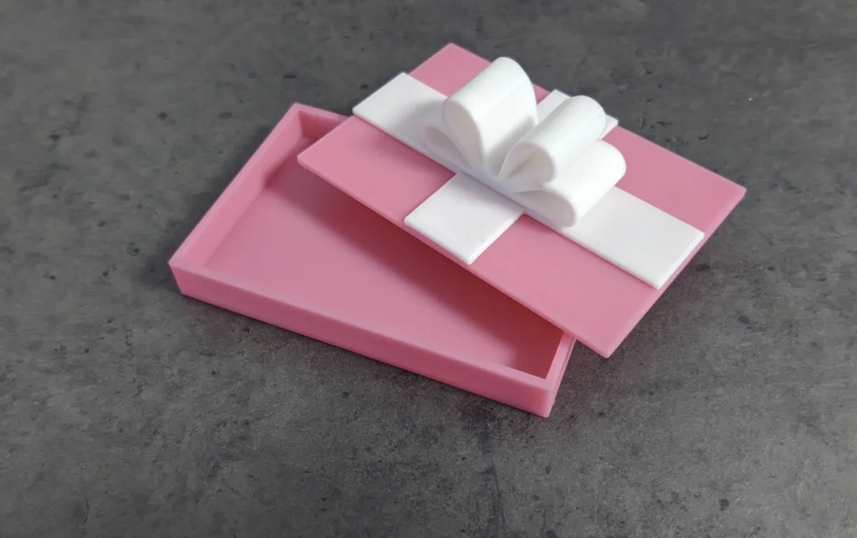 Caja de tarjeta de regalo con moño