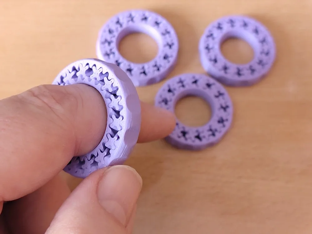 Anillo antiestrés con engranajes