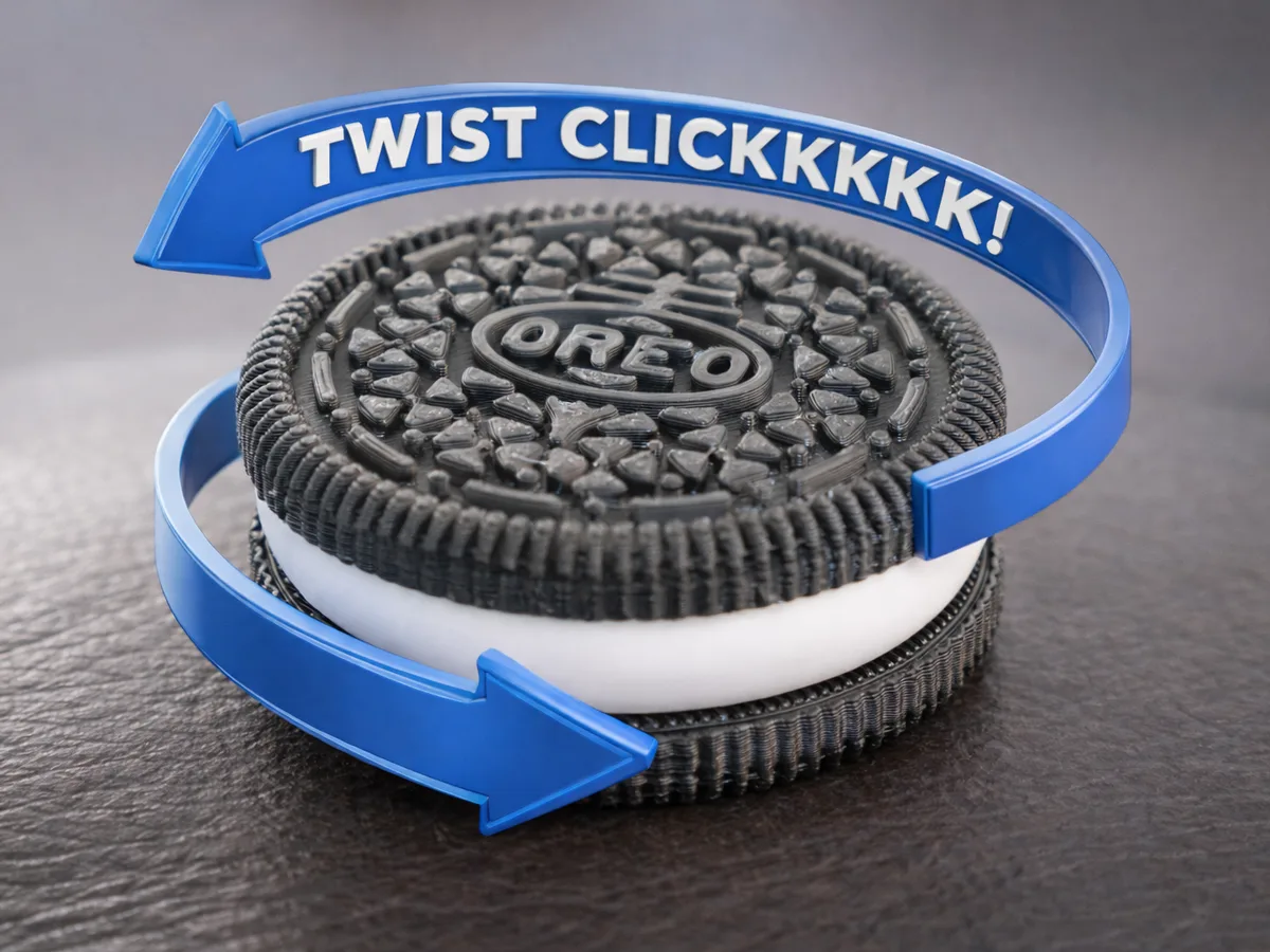Antiestrés de galletita con doble clic