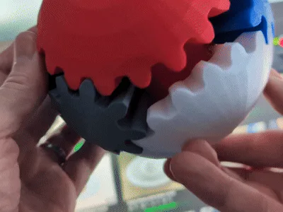 Pelota antiestrés con engranajes