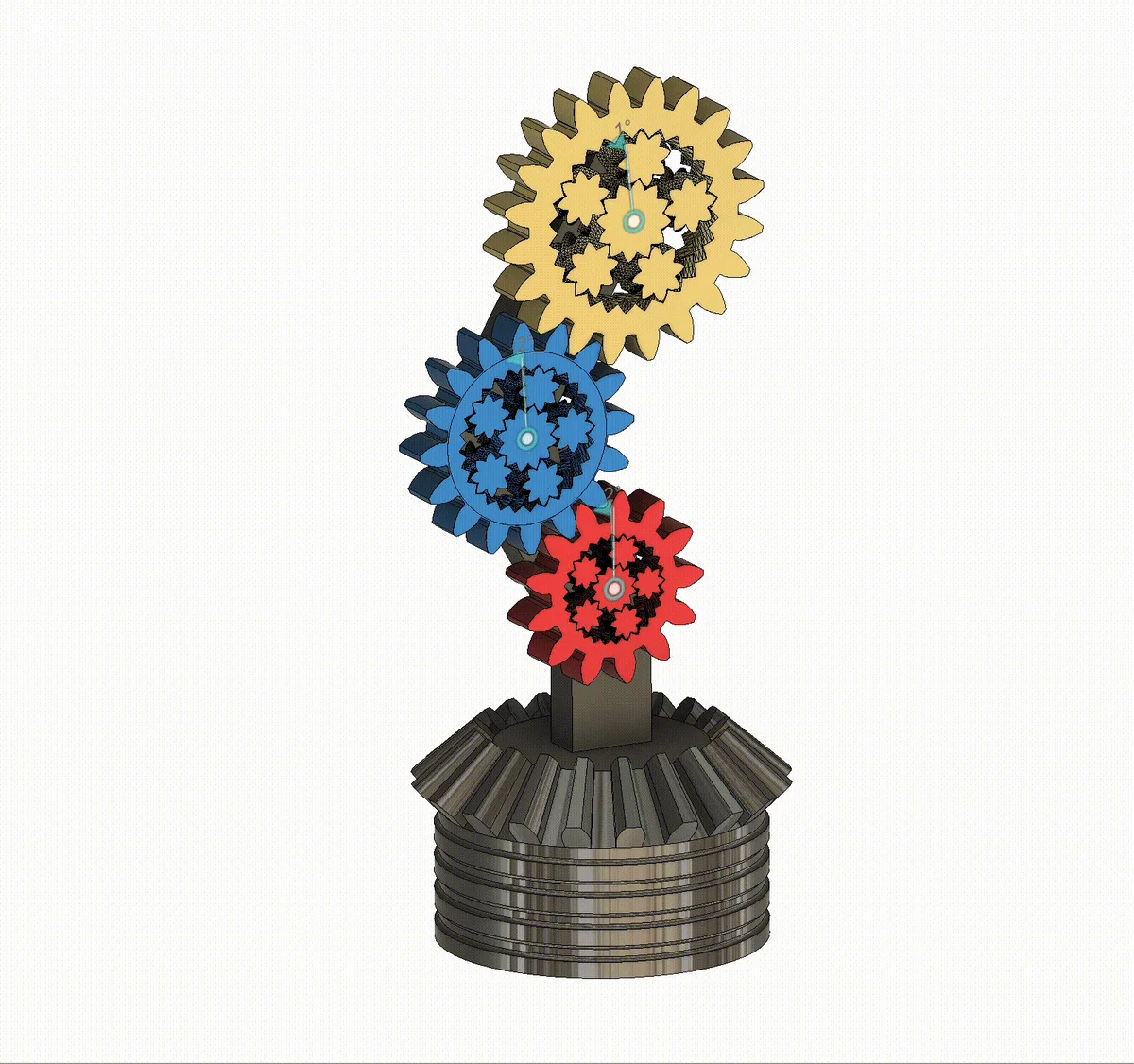 Trofeo antiestrés con engranajes