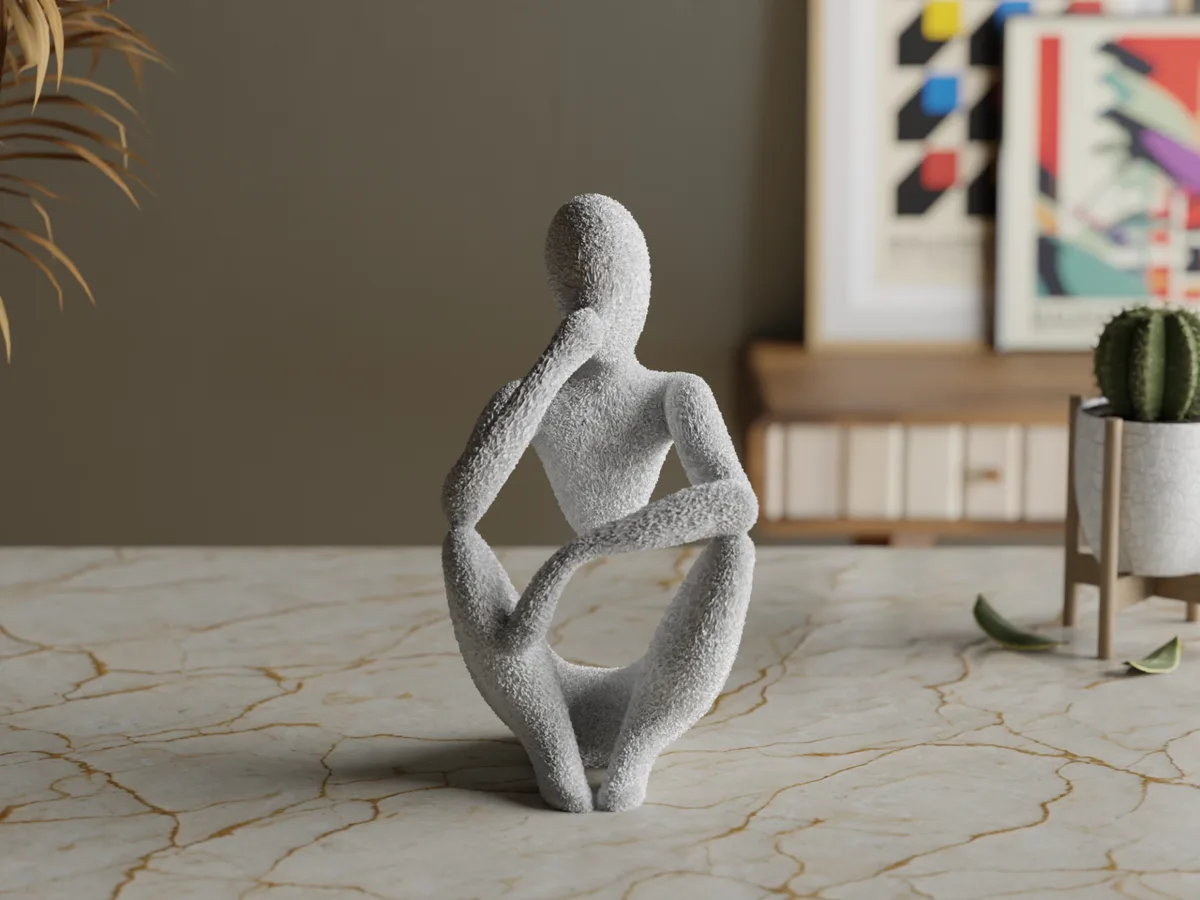 Figura minimalista pensando