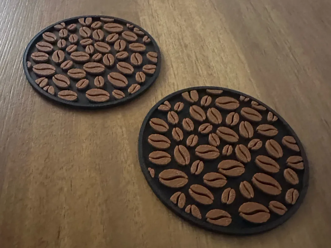 Posavasos con forma de grano de café