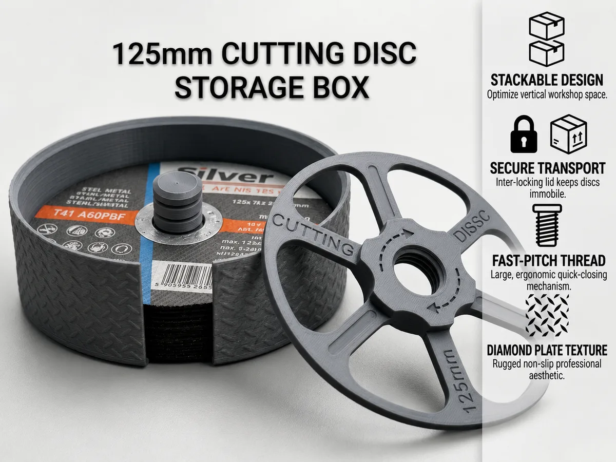 Caja para discos de corte