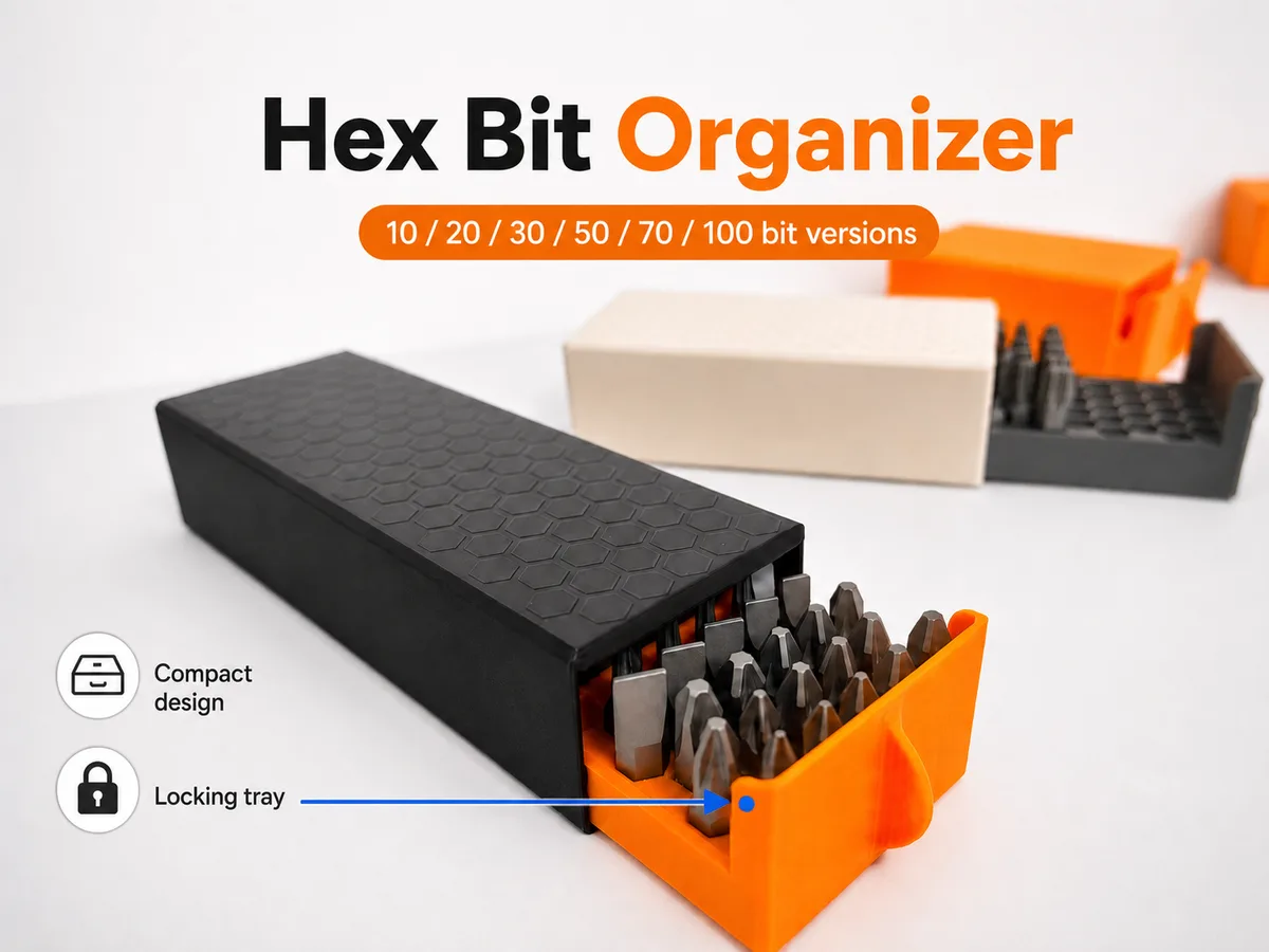 Organizador para cien puntas de atornillar