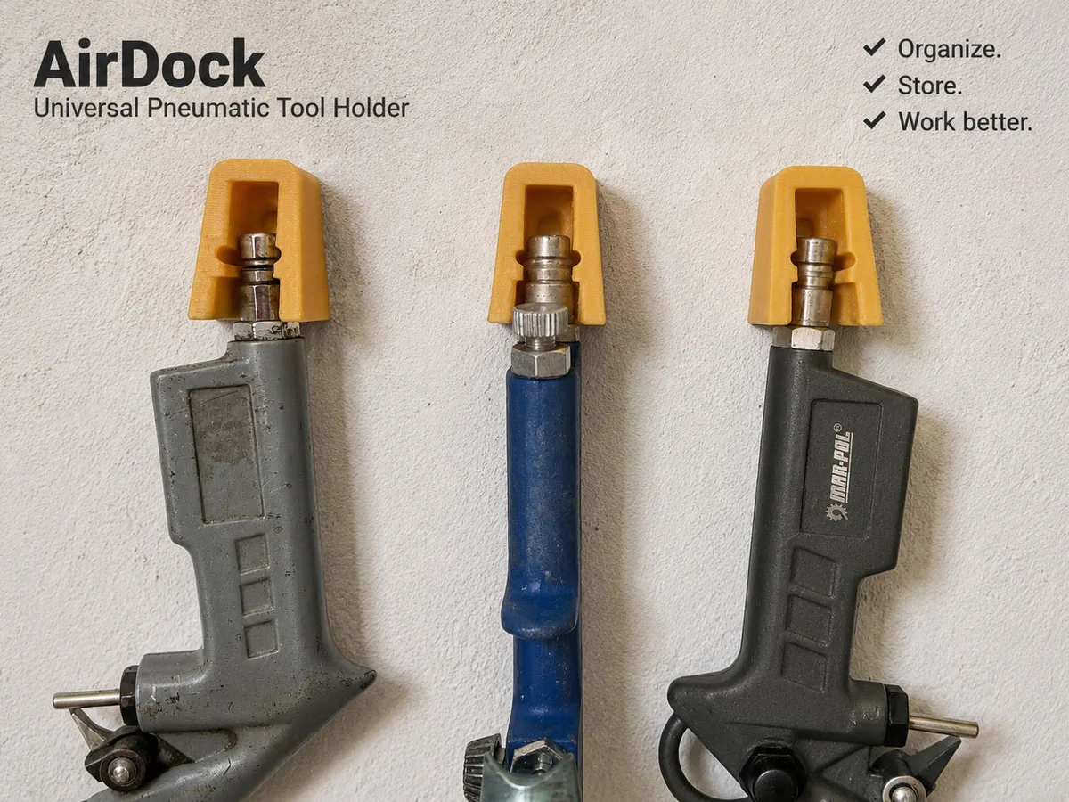 Soporte de pared para herramientas neumáticas