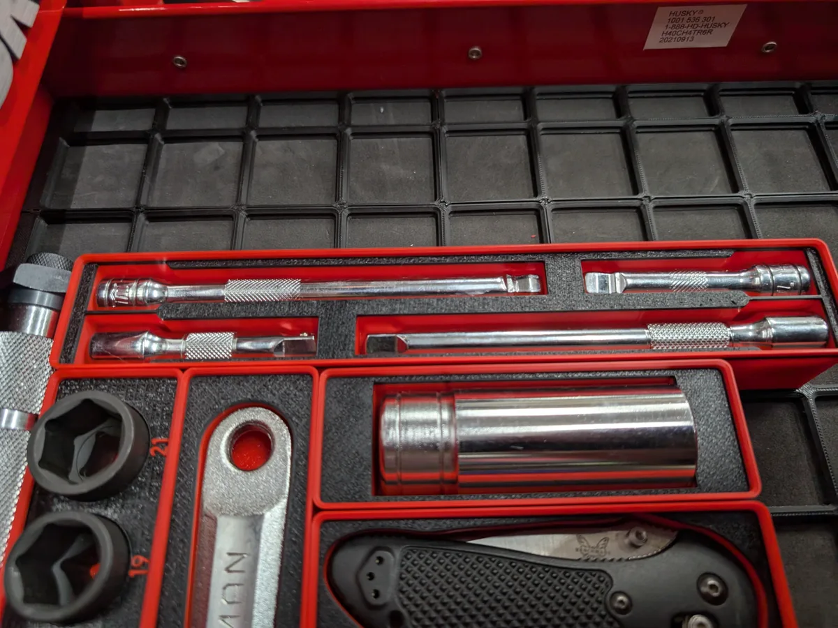Soporte Gridfinity para extensiones de llave de tubo