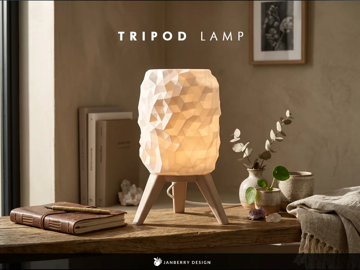 Lámpara de mesa con trípode