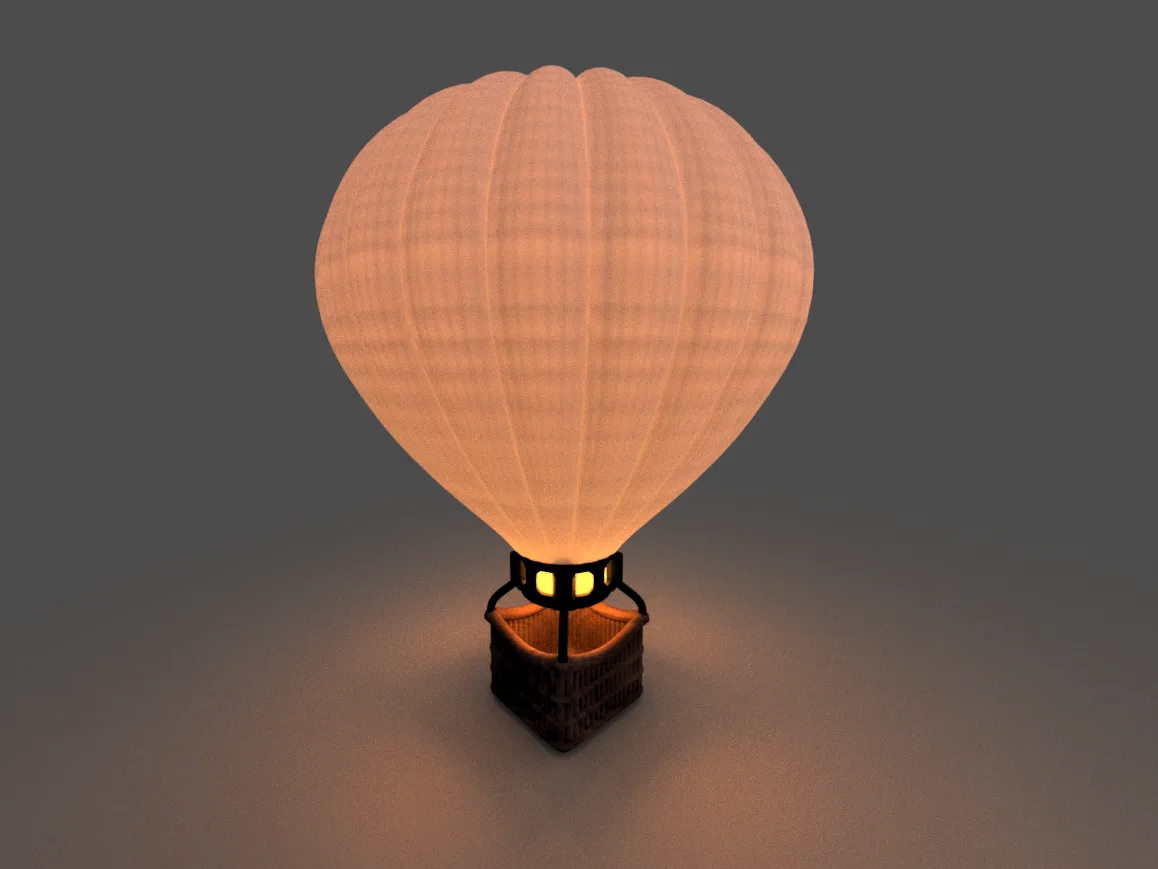 Portavela con forma de globo aerostático