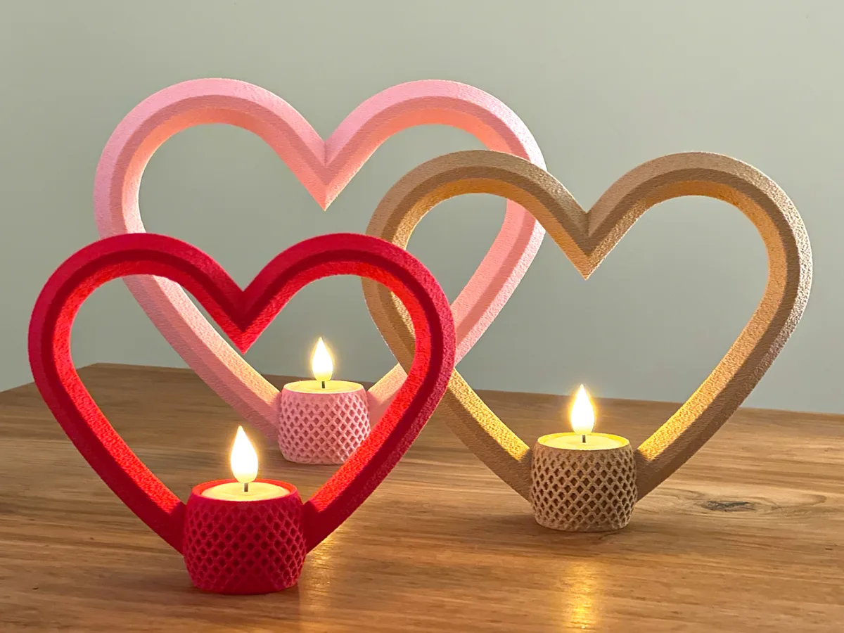 Portavela con forma de corazón