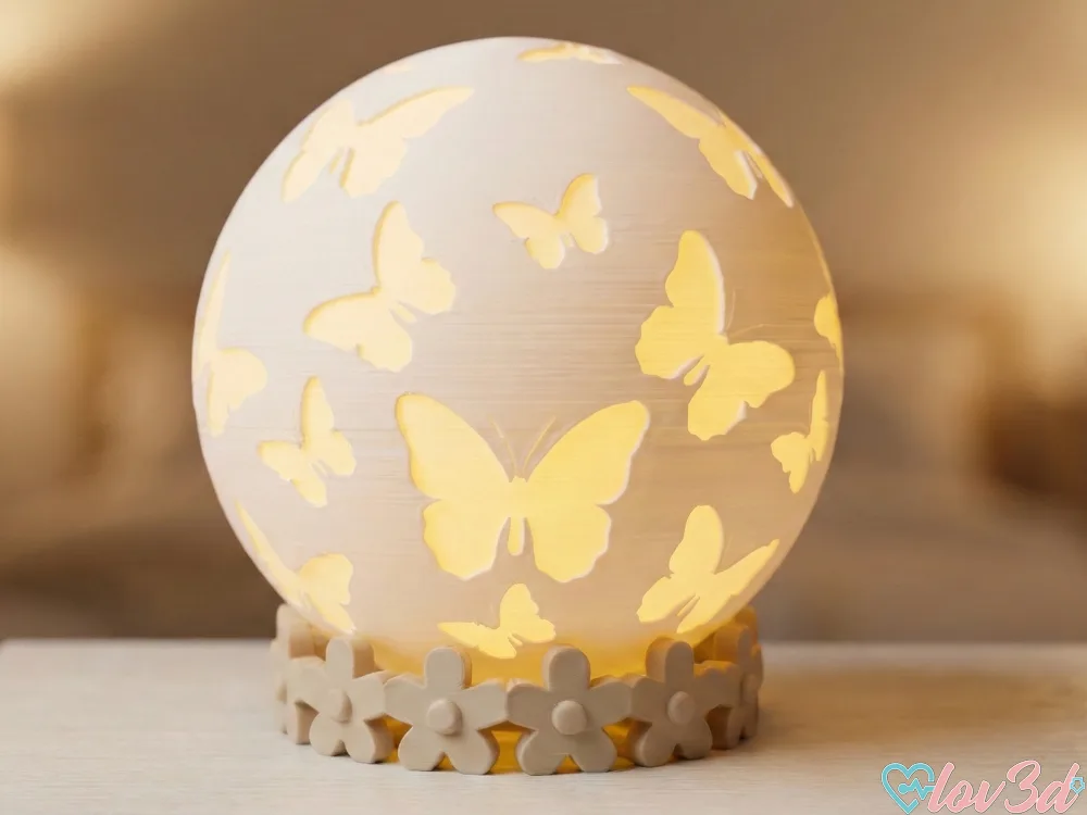 Lámpara de mariposas para vela led