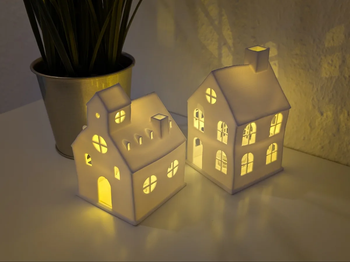 Casitas de luz para la mesa