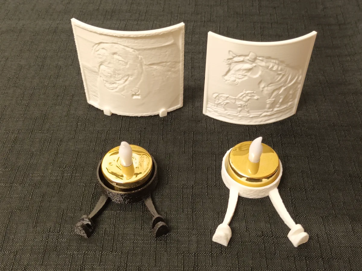 Soporte curvo para litofanía