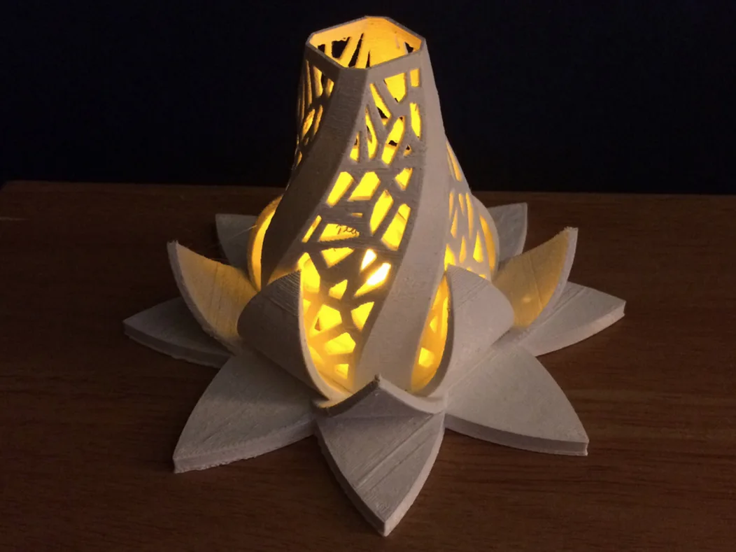 Lámpara flor radiante