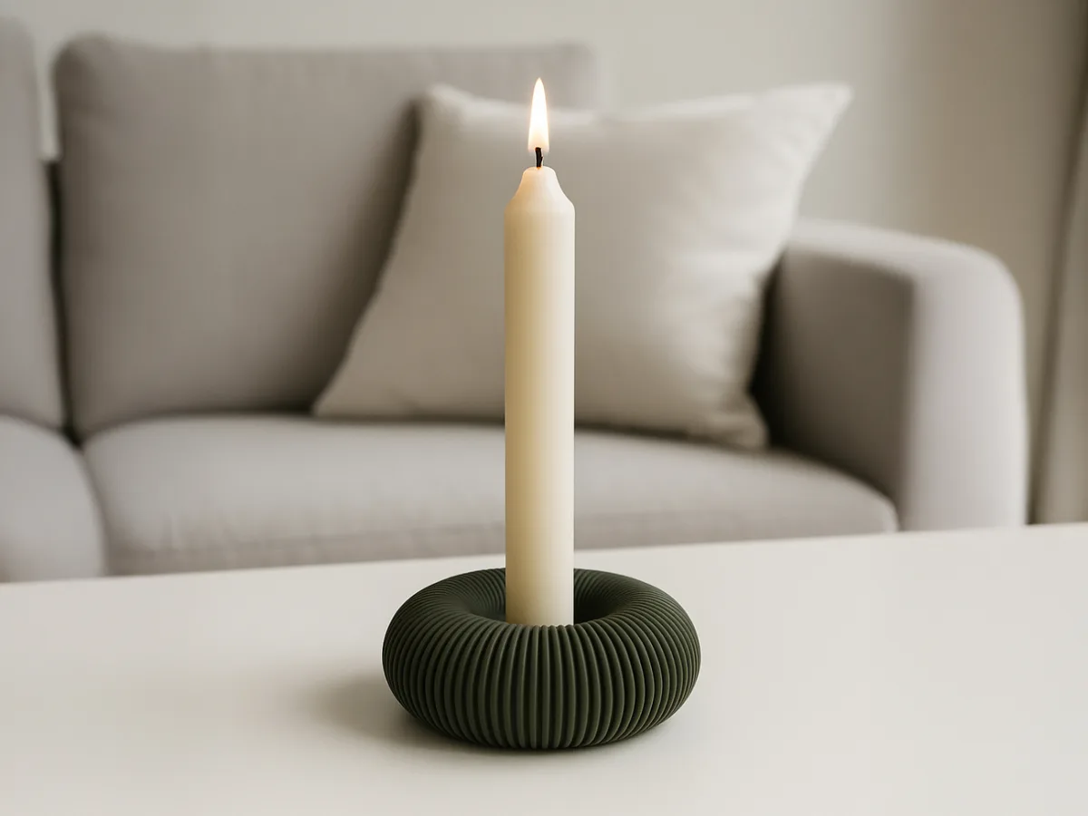 Candelabro con forma de dona