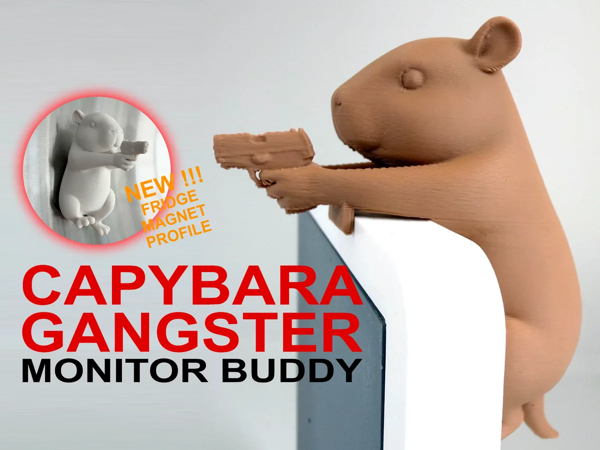 Carpincho gruñón para el borde del monitor