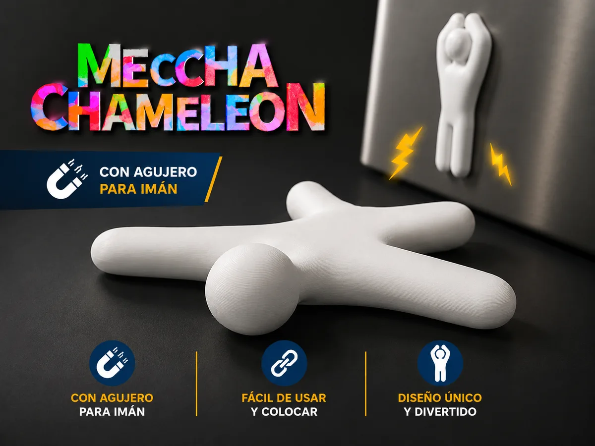 Figura imantada de camaleón mecánico