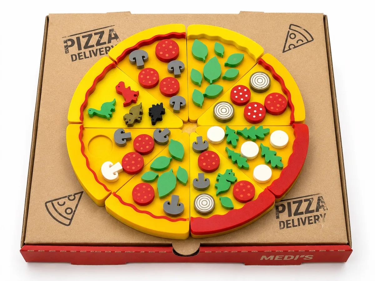 Porciones de pizza magnéticas