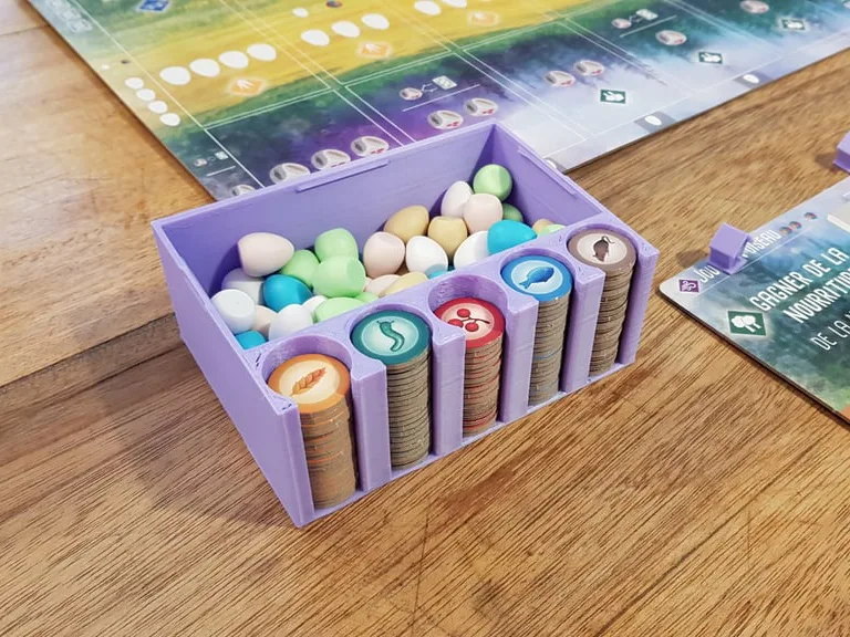 Cajita de huevos para juego de mesa de aves