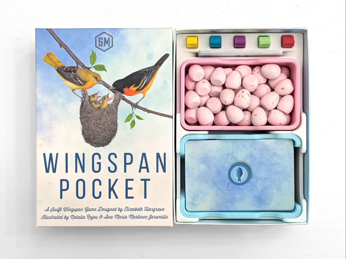 Organizador de bolsillo para juego de mesa de aves