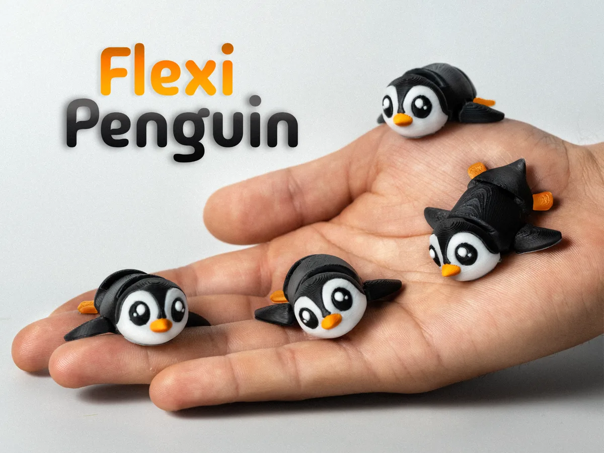 Pingüino articulado con argolla de llavero