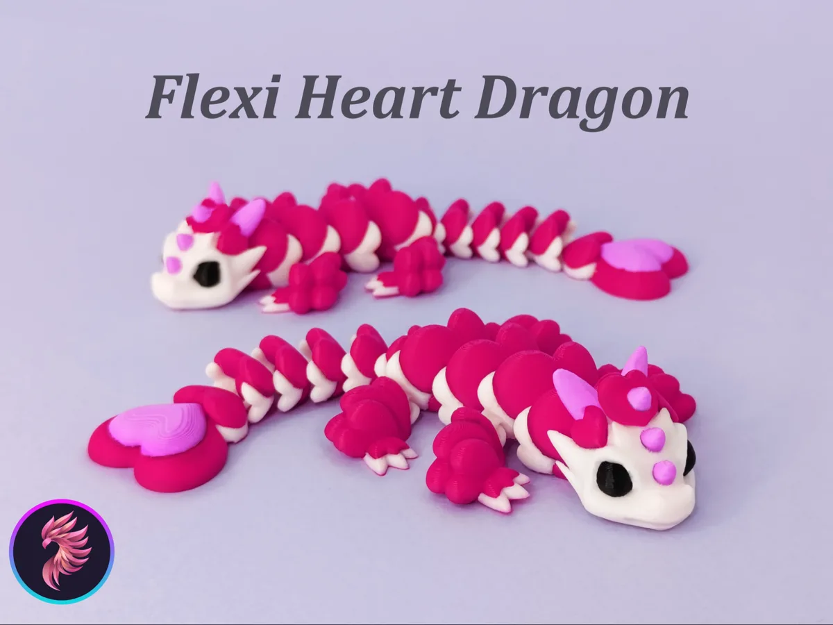 Dragón articulado con forma de corazón