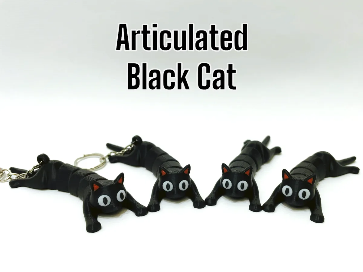 Gato negro articulado