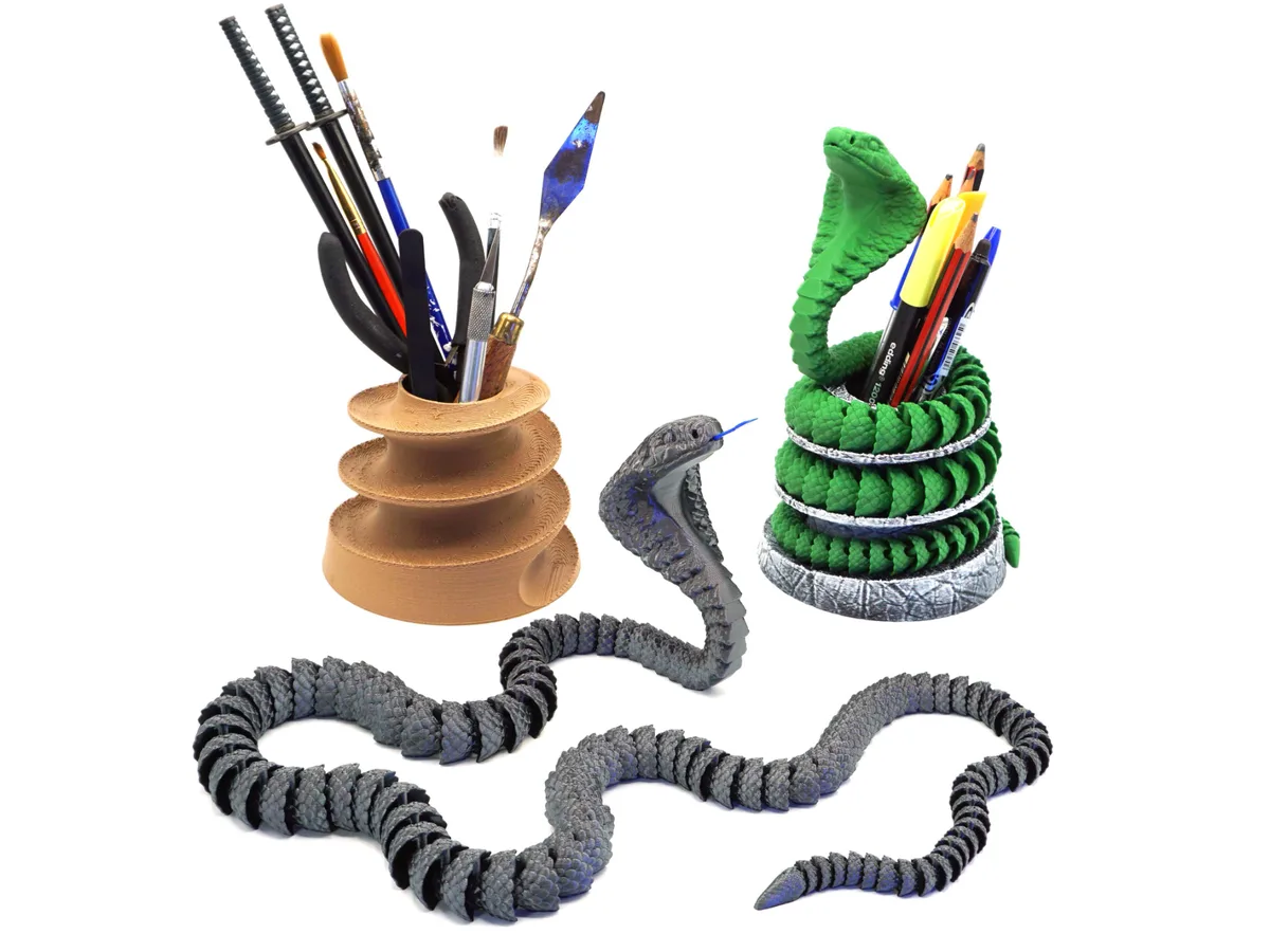 Cobra articulada portalápices