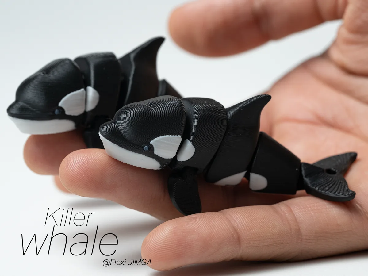 Llavero de orca flexible