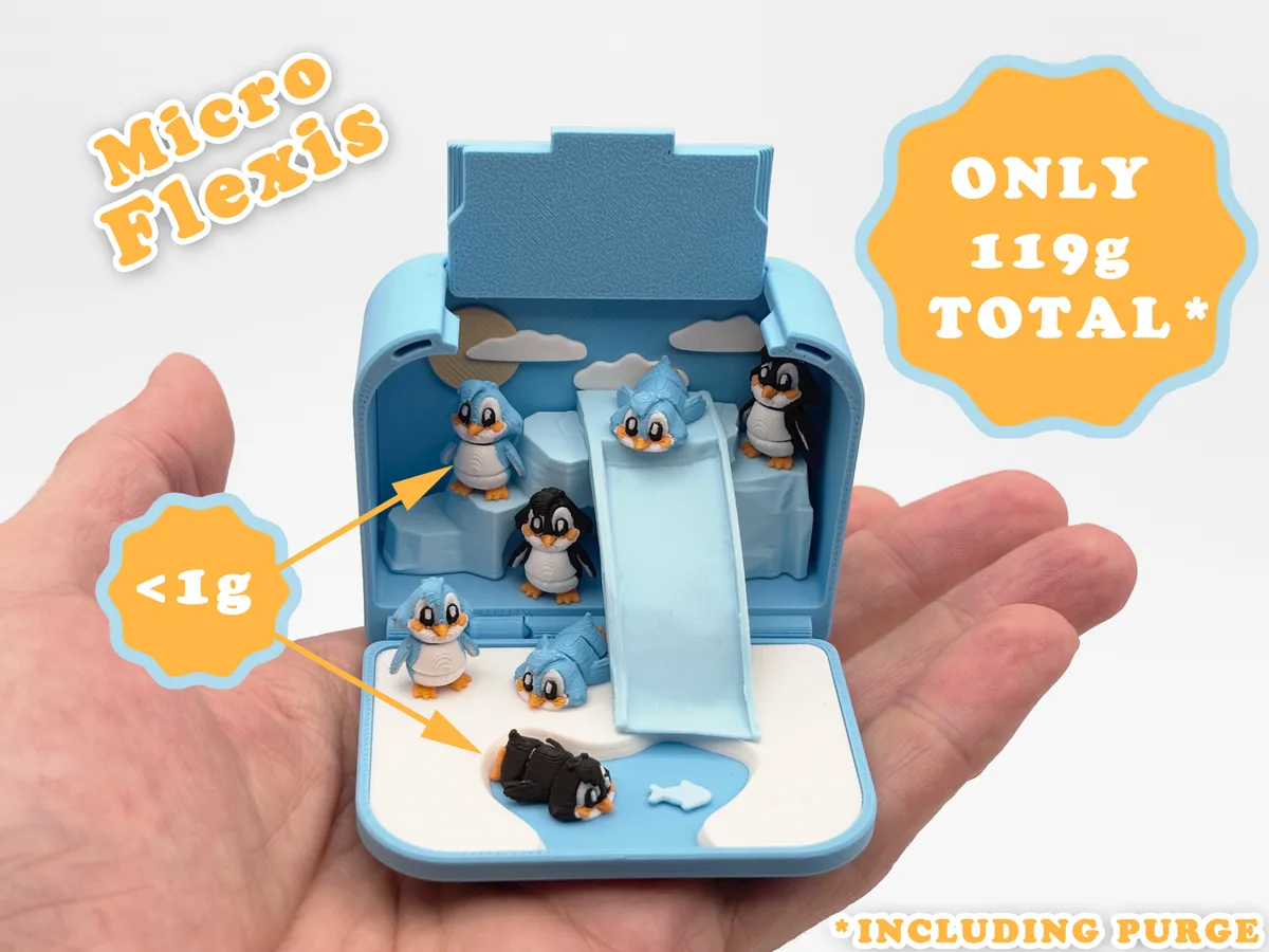 Pingüinos articulados miniatura