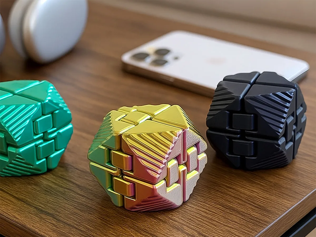 Cubo antiestrés de seis caras