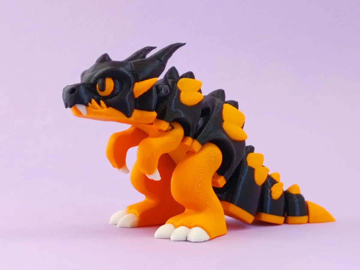 Dragón dinosaurio articulado