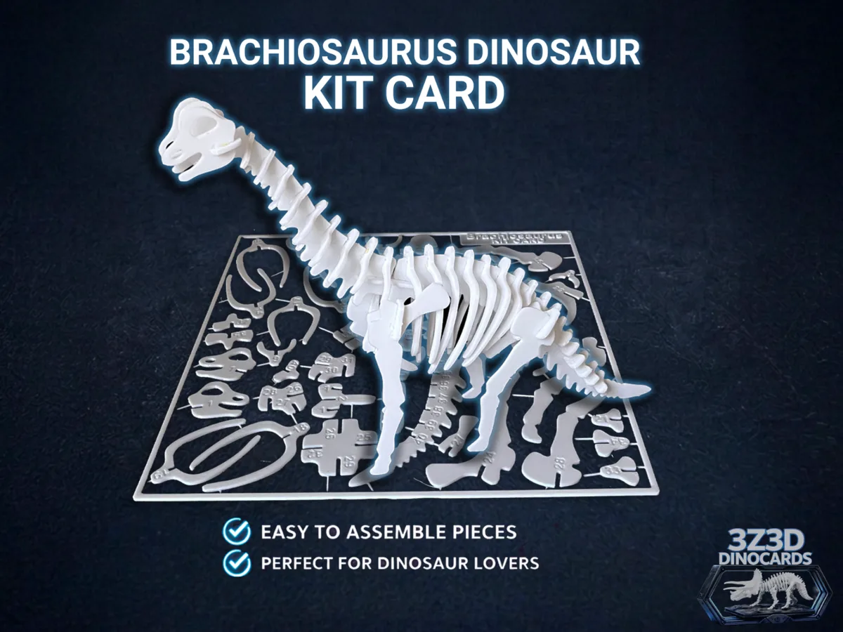 Braquiosaurio para armar en piezas planas