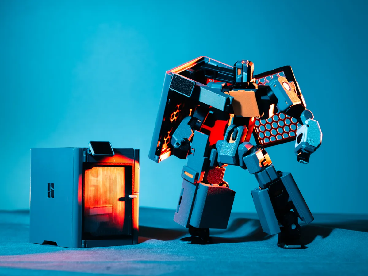 Robot que se transforma en impresora