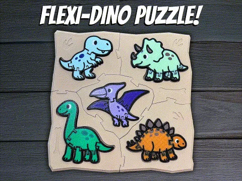 Rompecabezas de dinosaurios flexibles