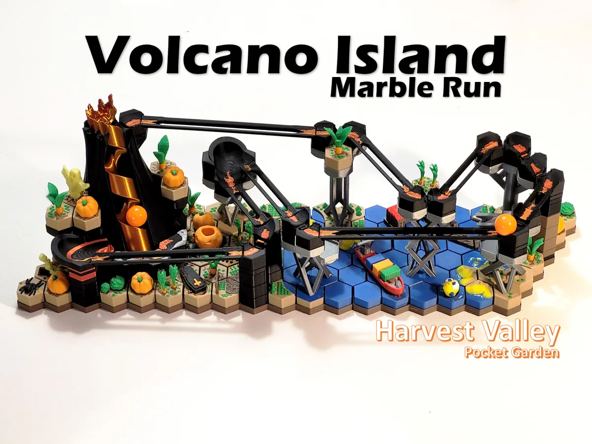 Circuito de bolitas isla volcán