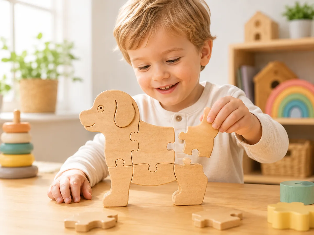 Rompecabezas de perrito montessori
