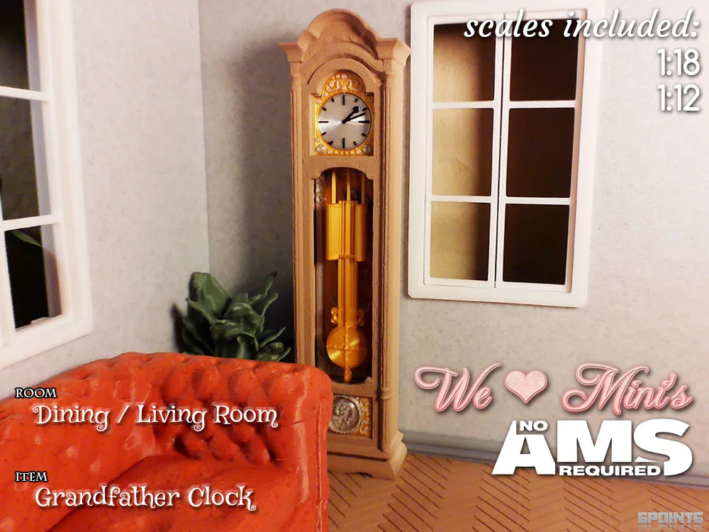 Reloj de pie en miniatura