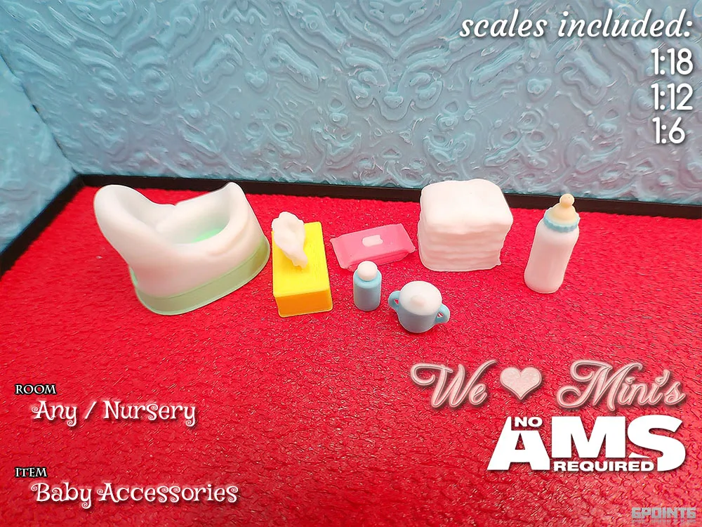 Accesorios de bebé en miniatura