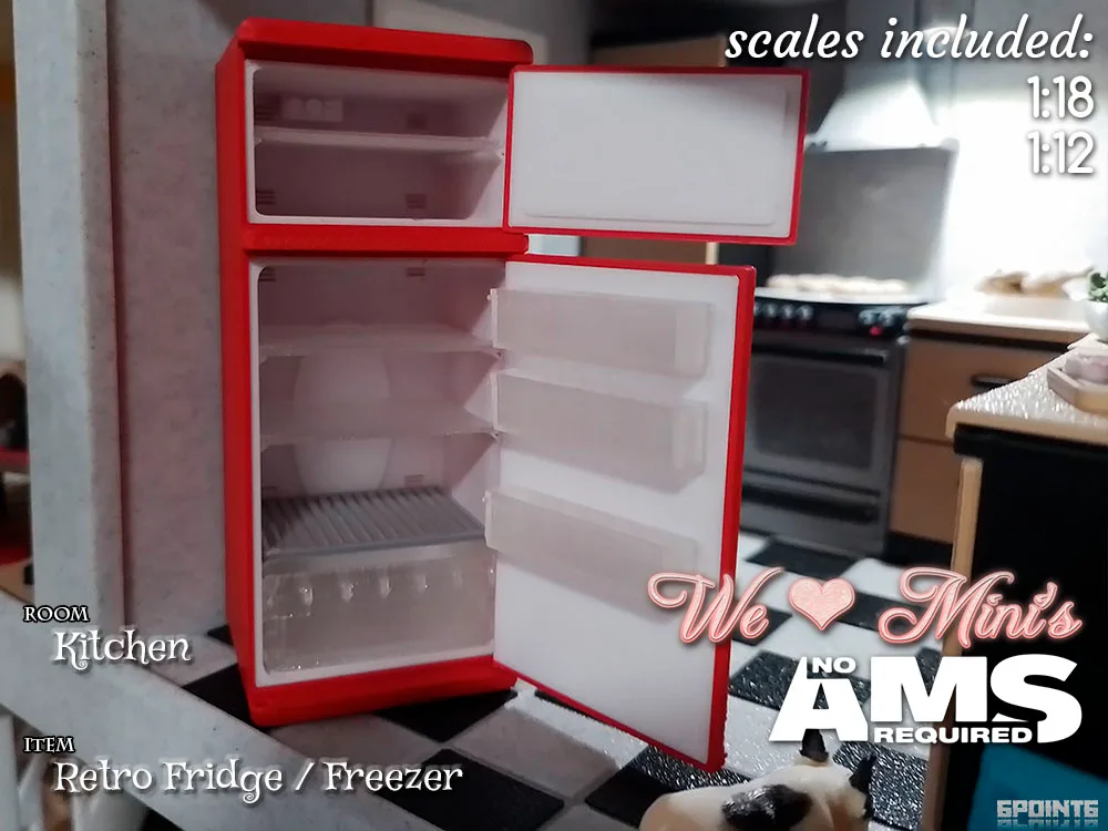 Heladera retro en miniatura