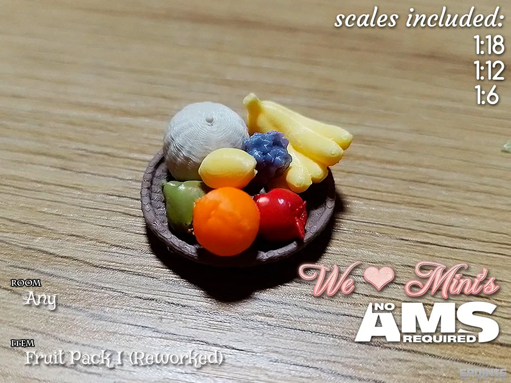 Frutas en miniatura para casa de muñecas