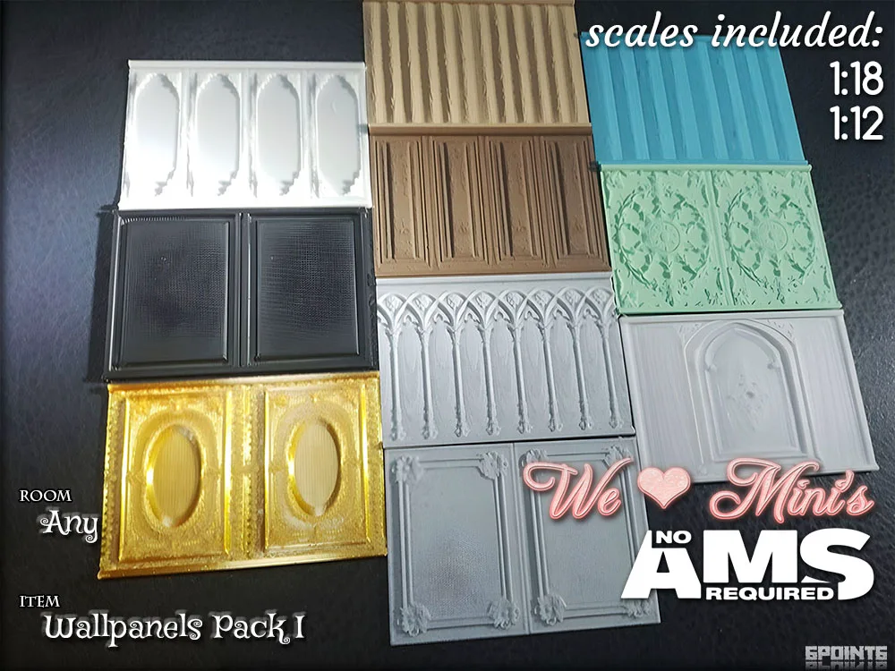 Molduras de pared para casa de muñecas