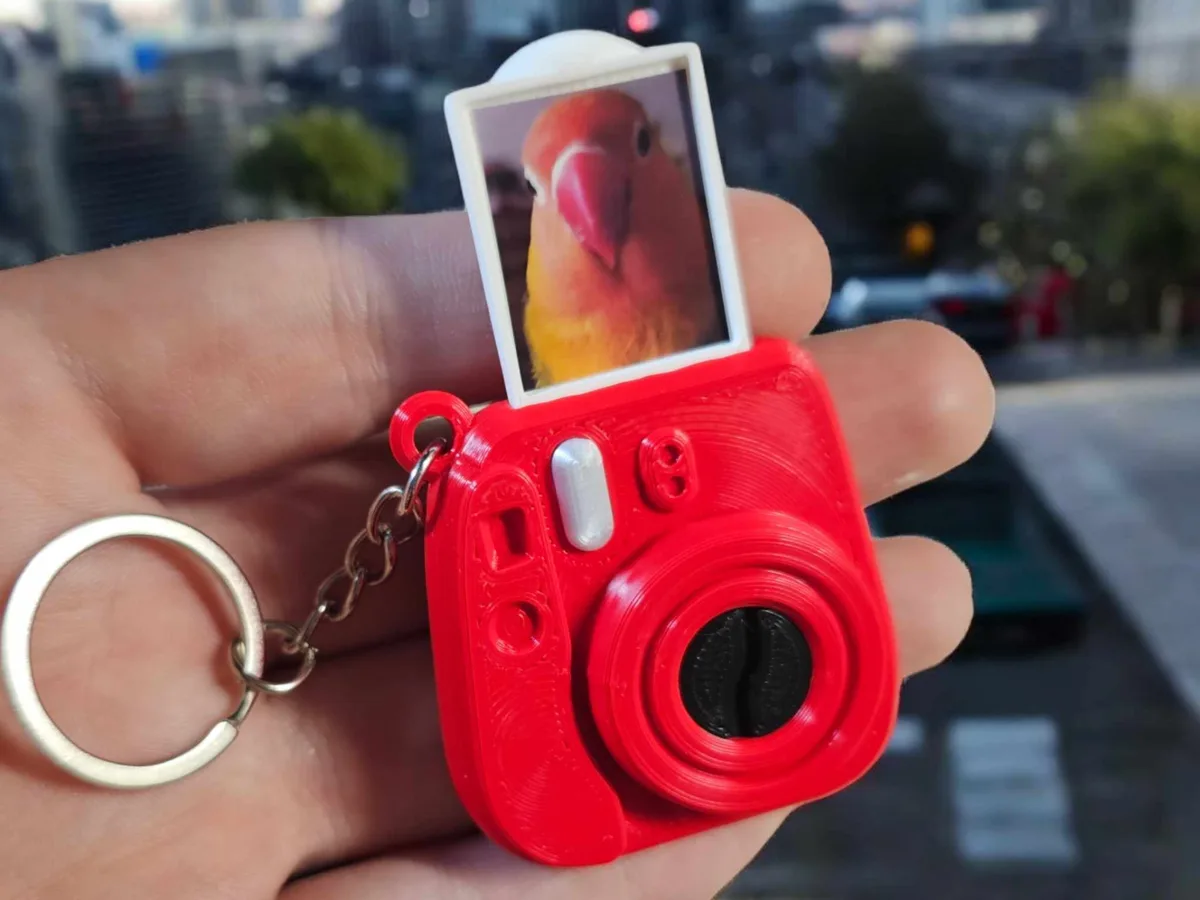 Llavero relicario para foto instantánea